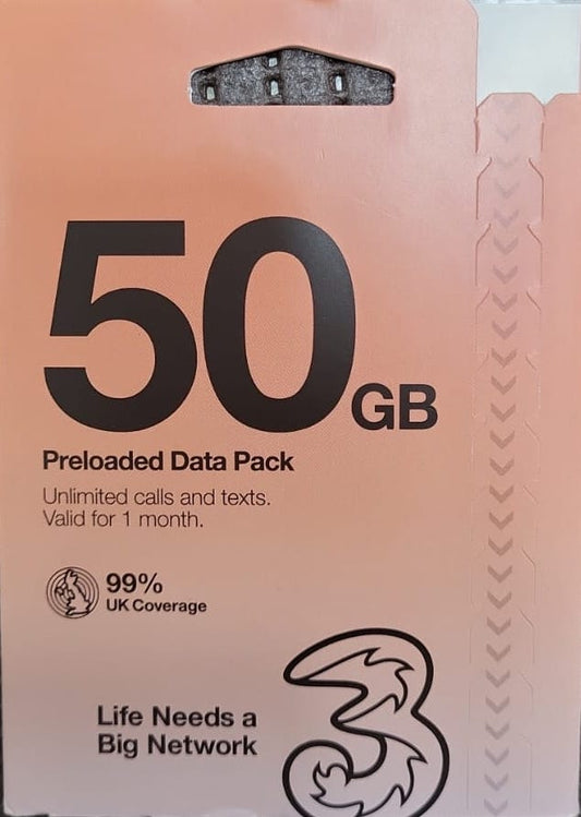 Three Mobile 50GB