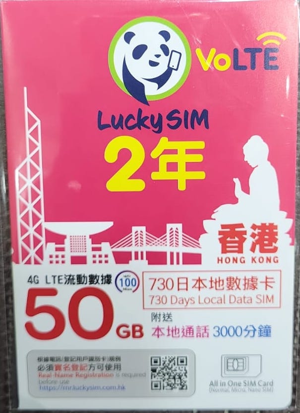 LuckySIM annual card